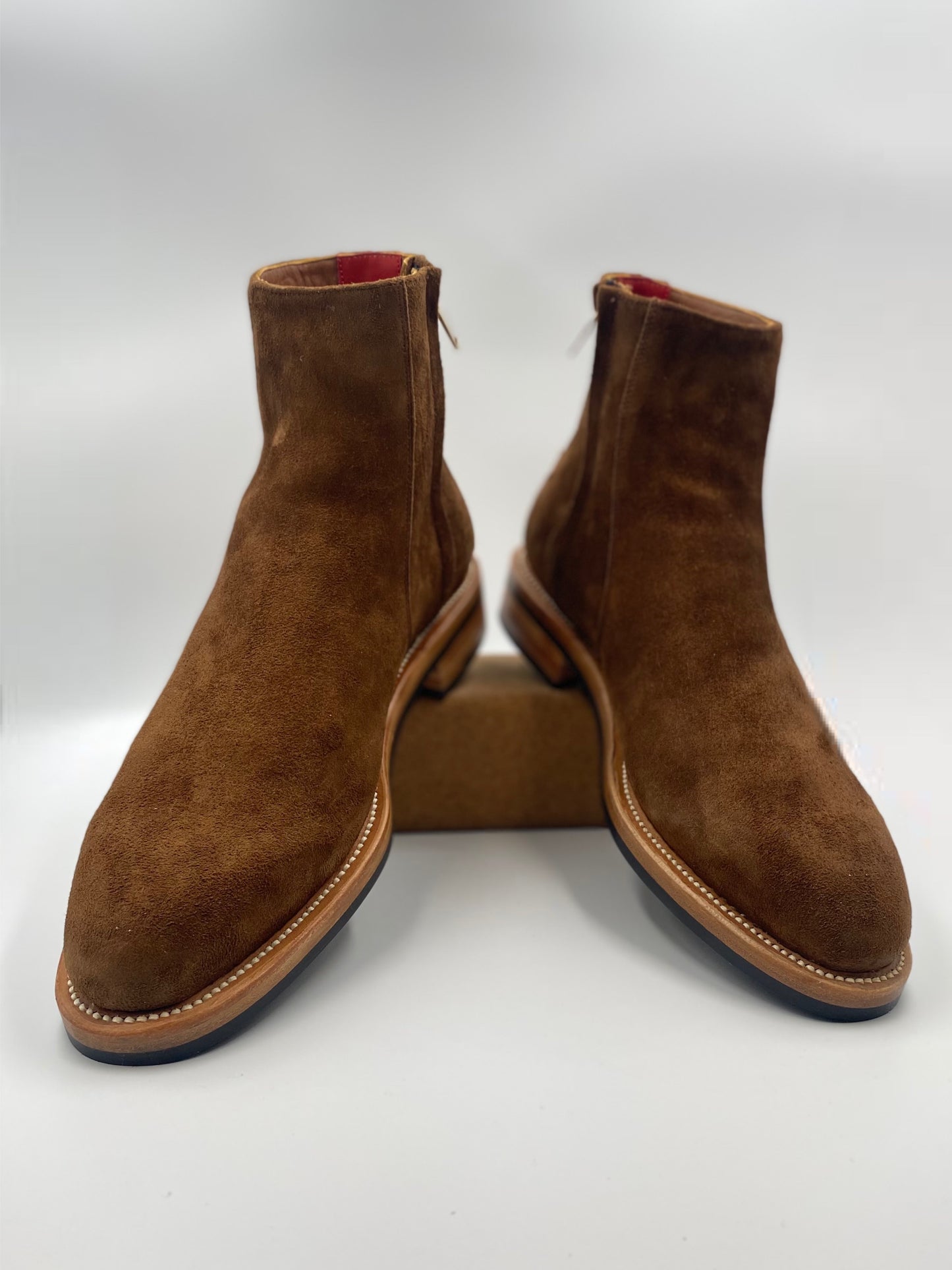Bliskavka Zip Up Boot in Tobacco Kudu "Suede"