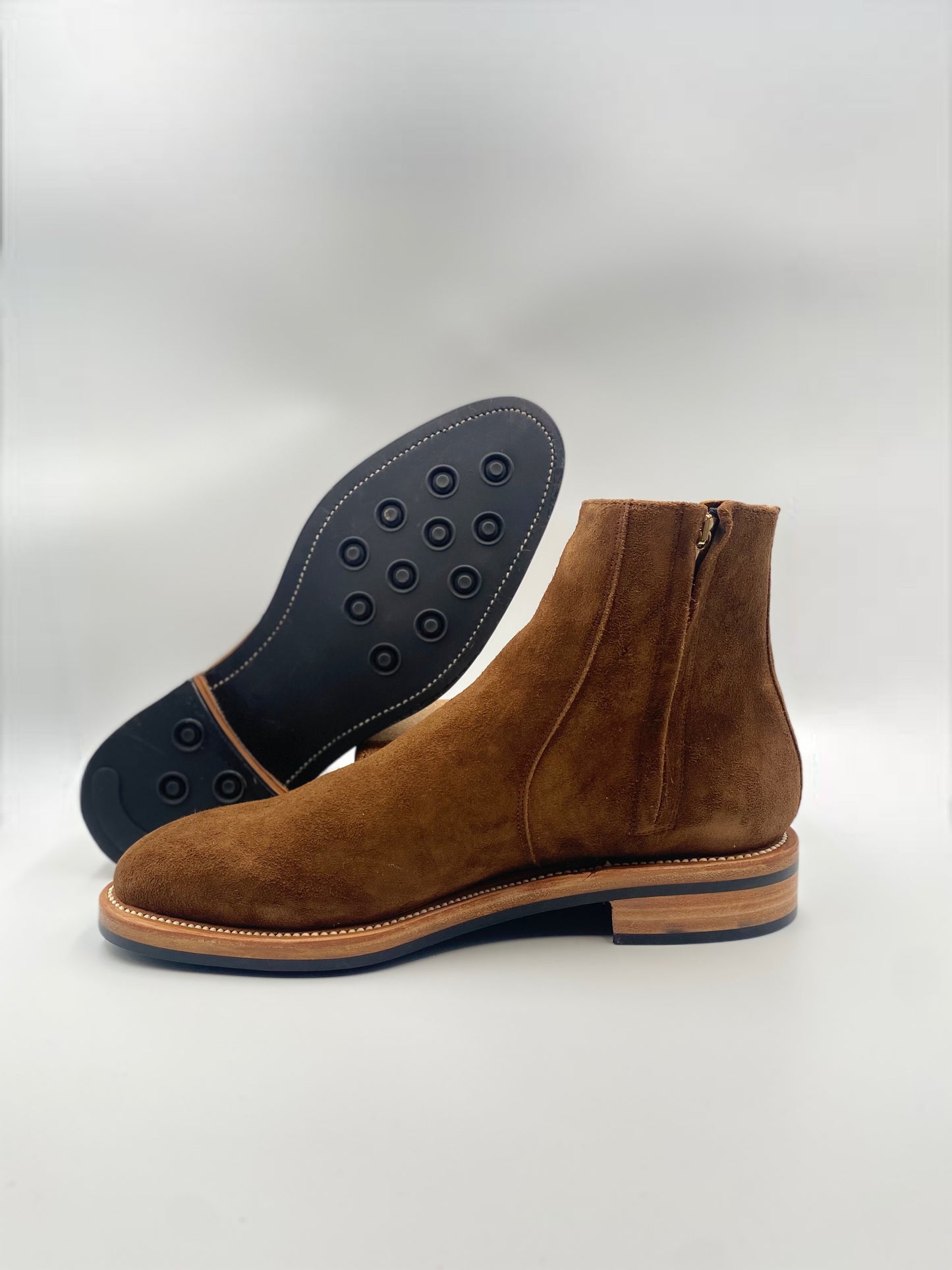 Bliskavka Zip Up Boot in Tobacco Kudu "Suede"