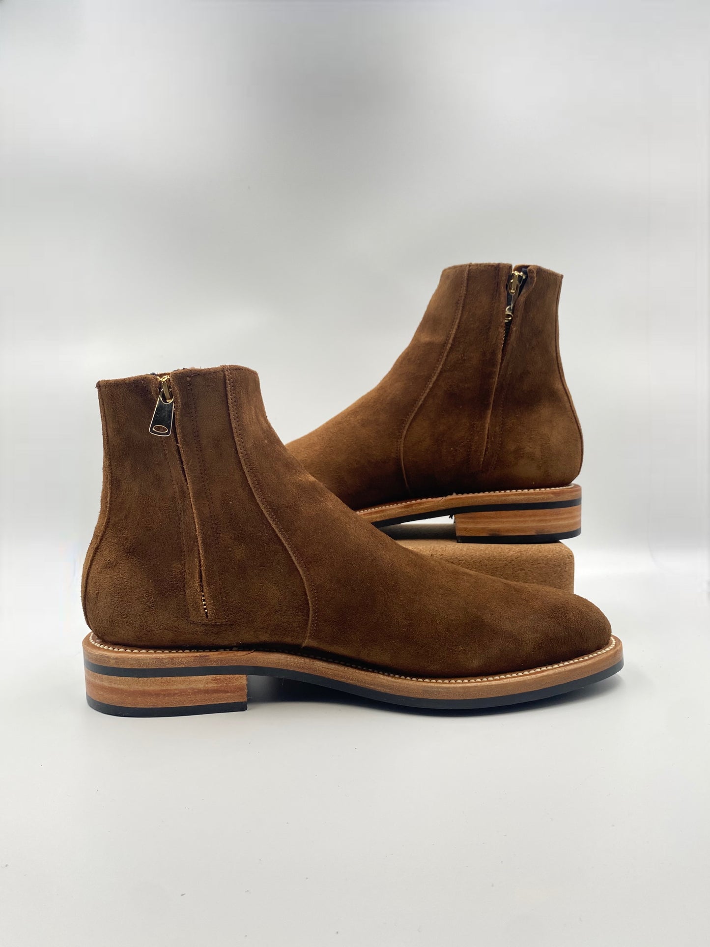 Bliskavka Zip Up Boot in Tobacco Kudu "Suede"
