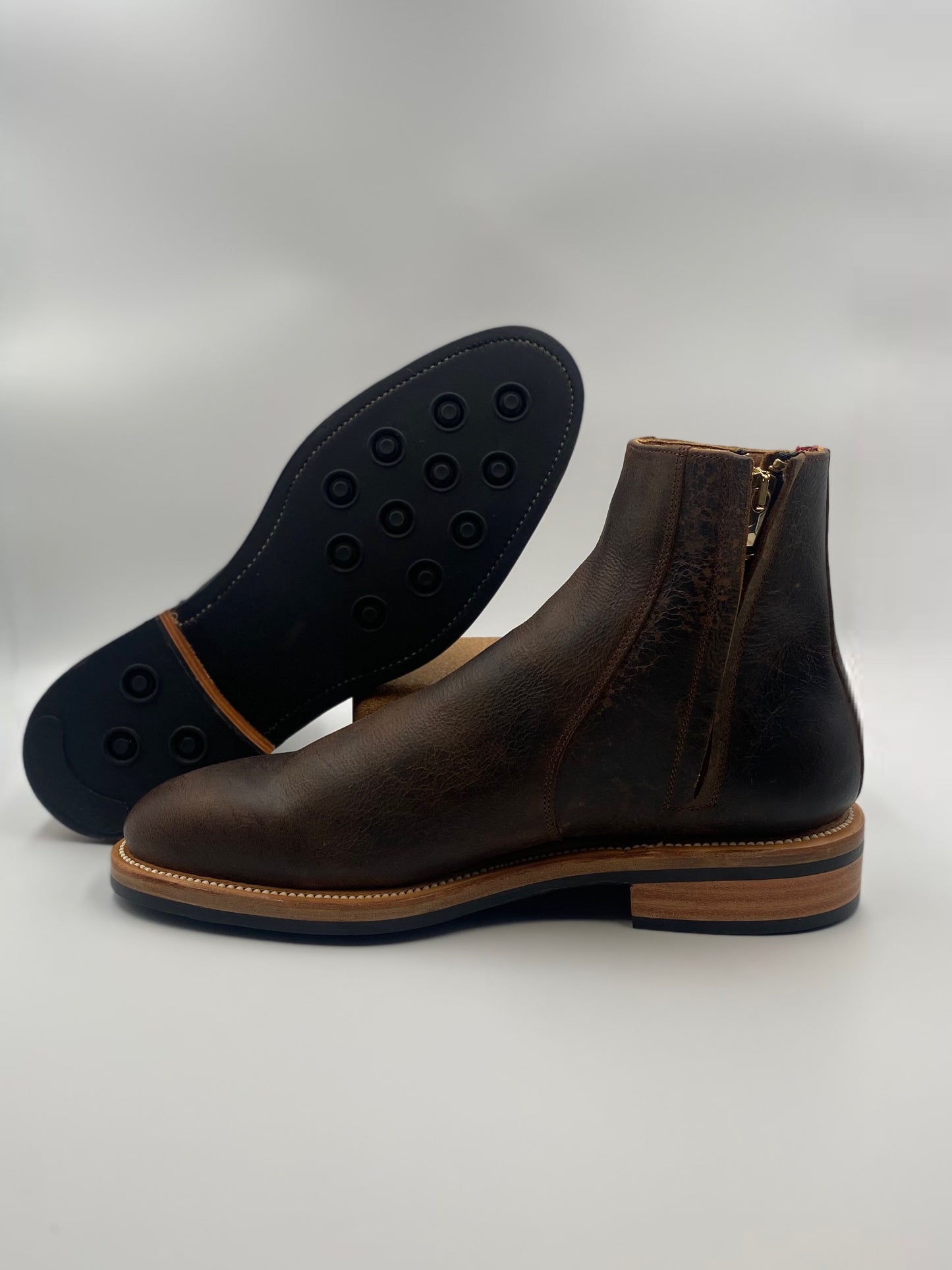 Bliskavka Zip Up Boot in Russet Kudu