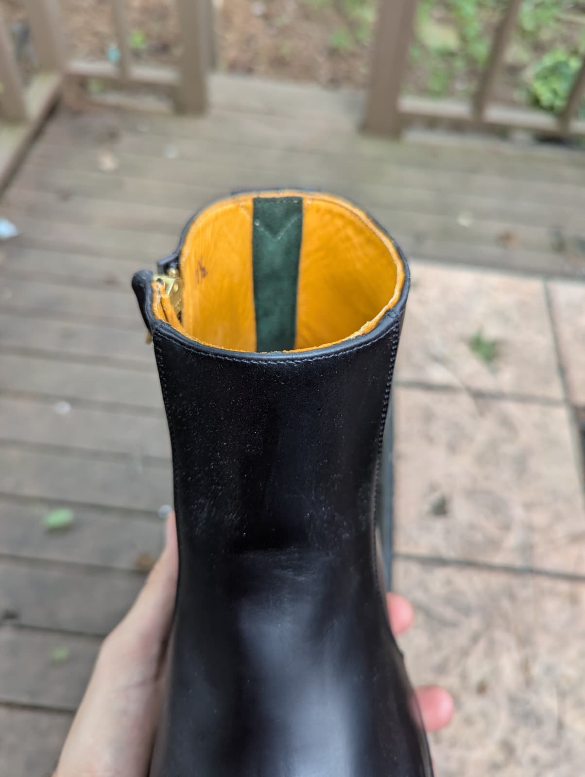 Bliskavka Zip Up Boot Black Calf, Size 10.5
