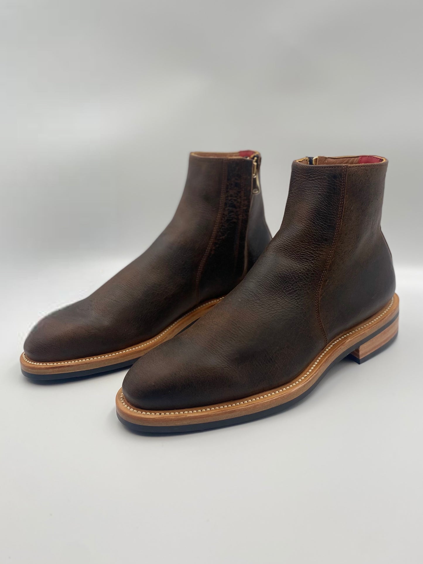 Bliskavka Zip Up Boot in Russet Kudu