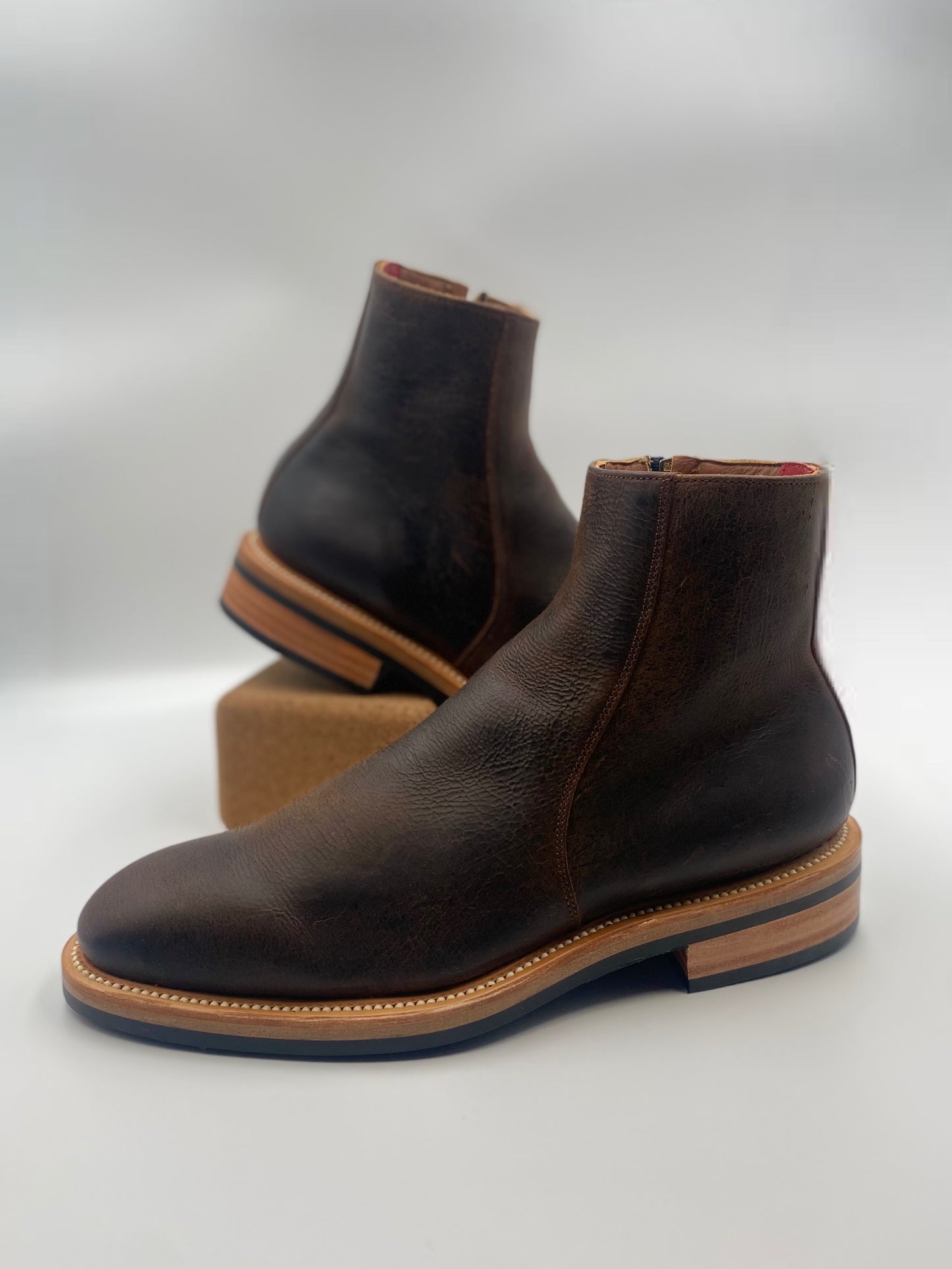 Bliskavka Zip Up Boot in Russet Kudu