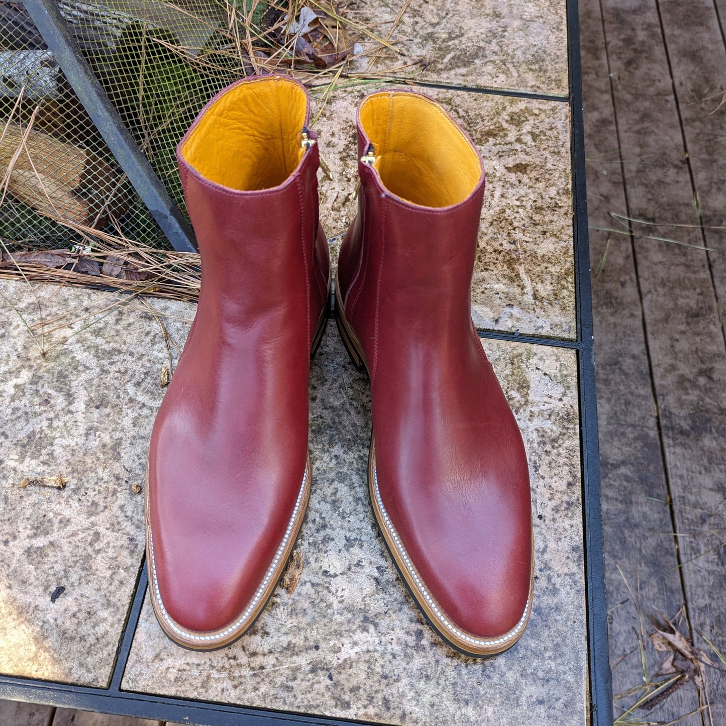 Bliskavka Zip Up Boot Red Calf, Size 11.5