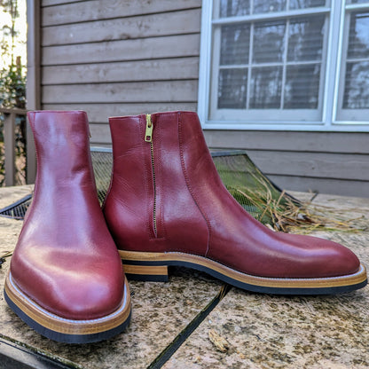 Bliskavka Zip Up Boot Red Calf, Size 11.5